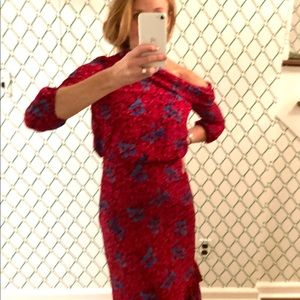 Saloni Lexie Floral Print dress